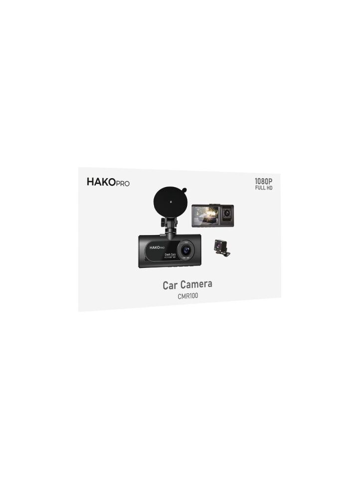 Hako Pro CMR100 Dash Cam - Full Hd 1080P, Arka Kamera, G-Sensör, Araç Içi Kamera