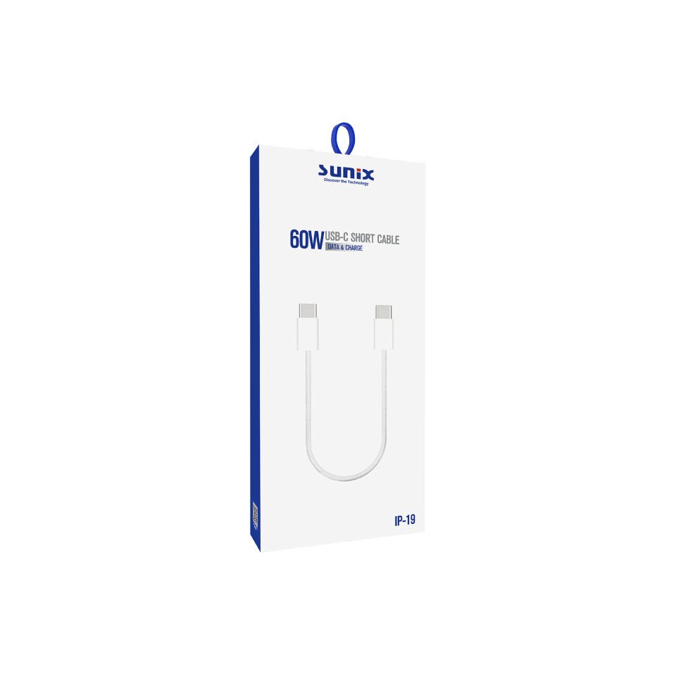 IP-19 - 60W Usb-C Kısa Data ve Şarj Kablosu
