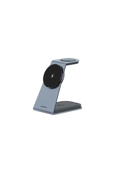 SUNİX 3in1 15w Telefon 2,5w Saat 3,5w Kulaklık Kablosuz Şarj Istasyonu Mg-80
