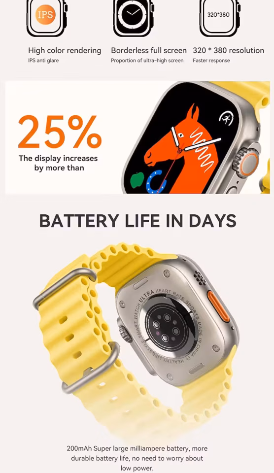 AMAX ULTRA MAX ALİMİNYUM 49MM AKILLI KOL SAATİ