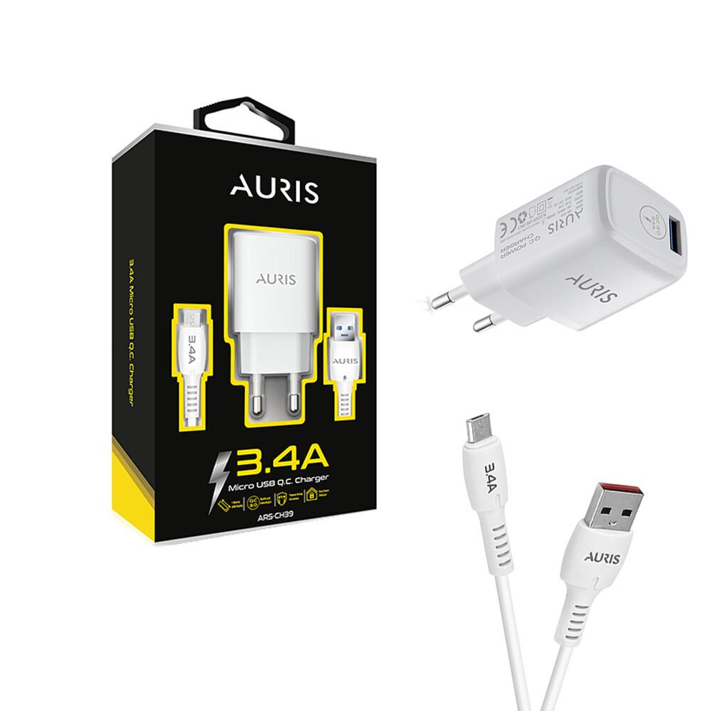 Auris CH39 Micro USB 3.4A Hızlı Şarj Aleti