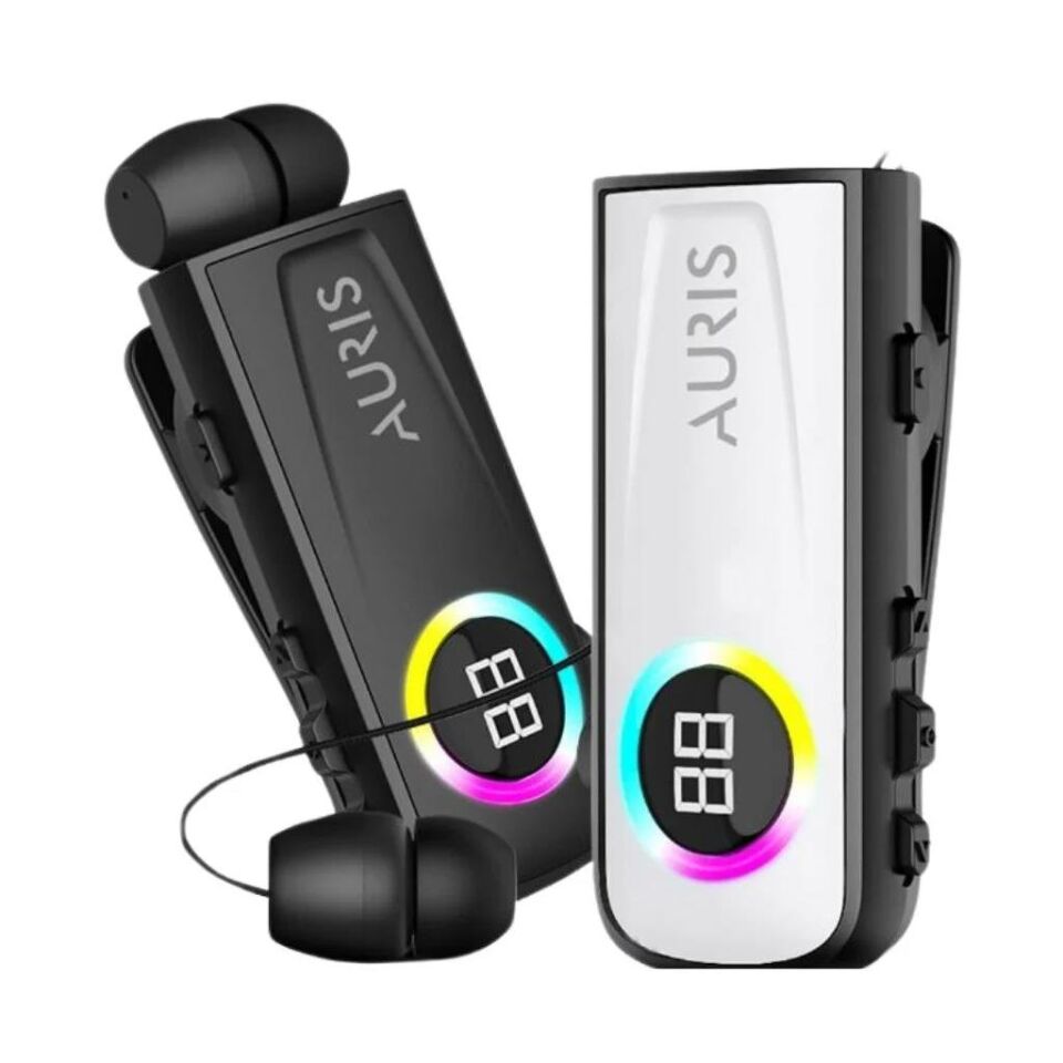 Auris Ars-Bt27 Makaralı Yaka Klipsli Led Göstergeli Su Geçirmez Bluetooth Kulaklık