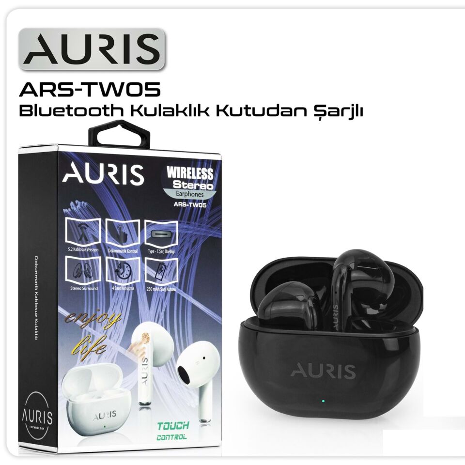 auris ARS-TW05 Bluetooth Kulaklık | Kablosuz, Şık ve Güçlü Ses