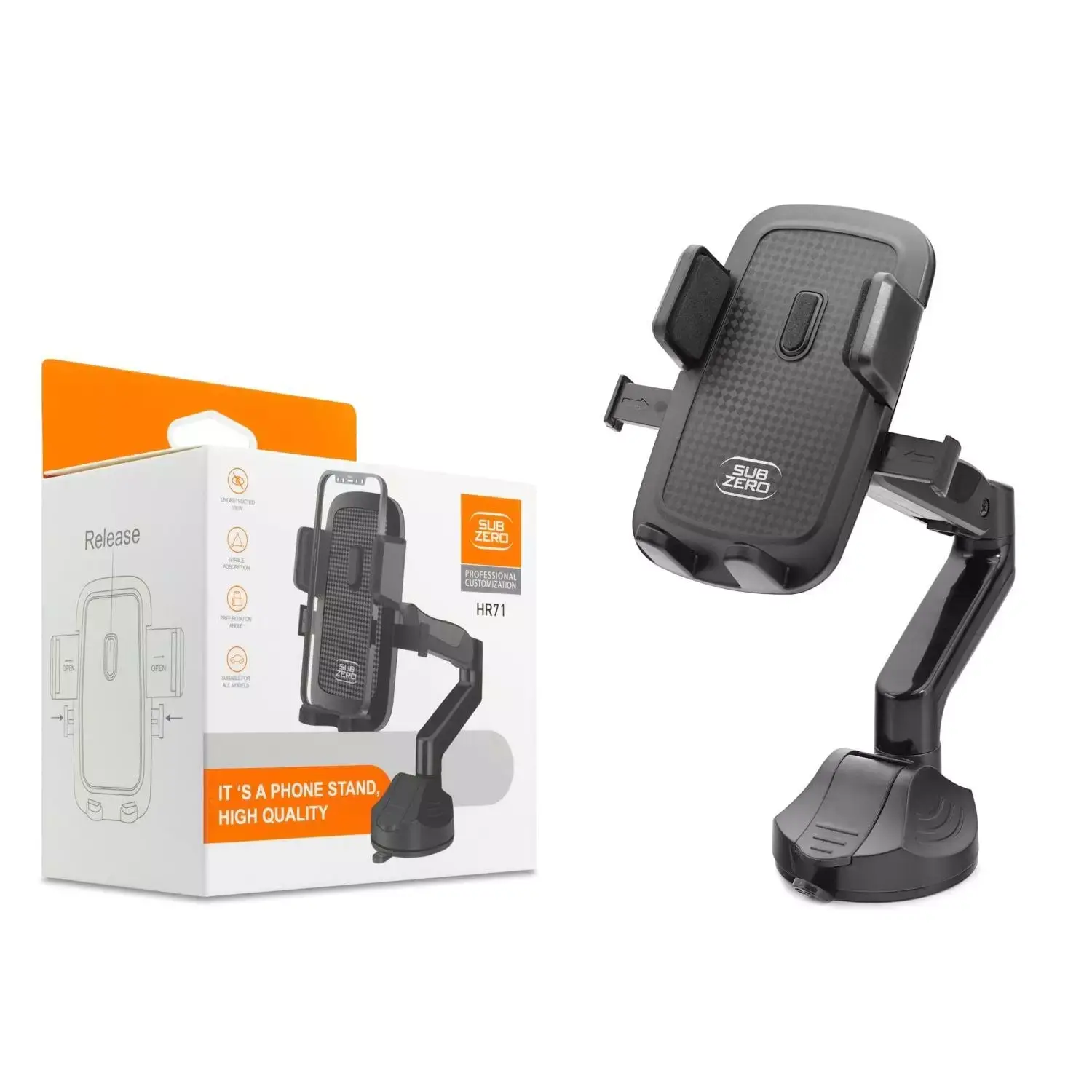 Subzero HR71 Premium Araç Telefon Tutucu | Güçlü Vakum – 360° Ayarlanabilir – APSESUAR Güvencesi